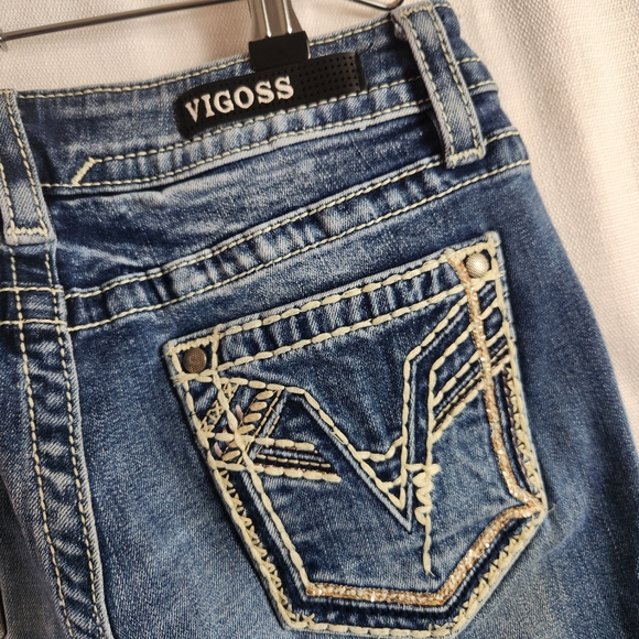 Vigoss Medium Wash Heritage Fit Boot Cut  Size 4 EUC - Picture 6 of 16